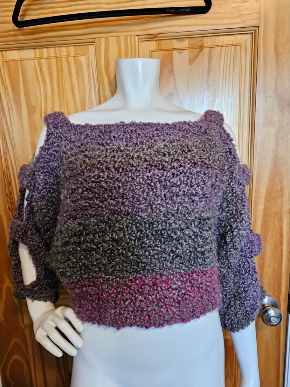 💙 38. Handmade Knit Cropped Sweater
